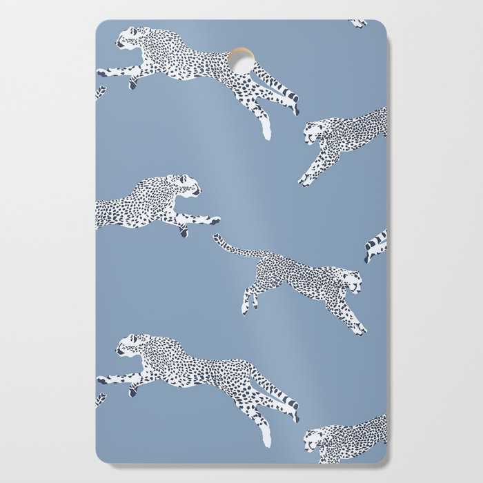 Leaping Cheetahs Cornflower Cutting Board Gallery Image 1