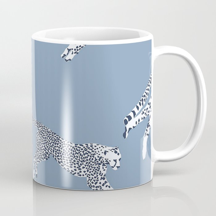 Leaping Cheetahs Cornflower Coffee Mug Gallery Image 1
