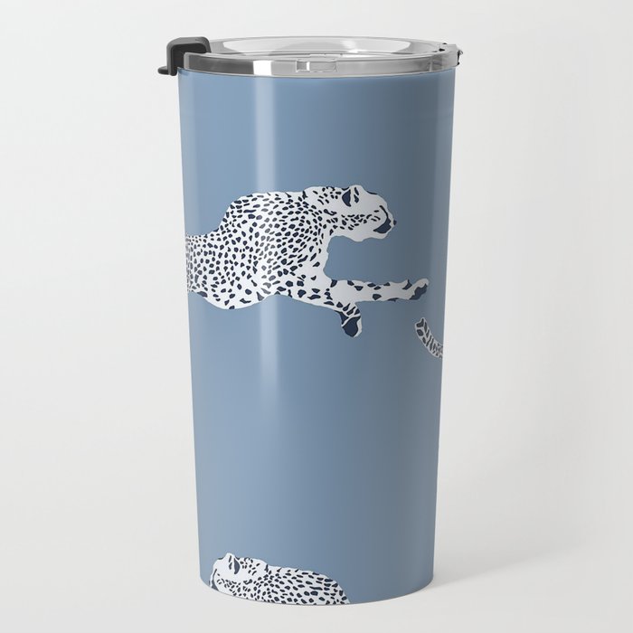 Leaping Cheetahs Cornflower Travel Mug Gallery Image 3