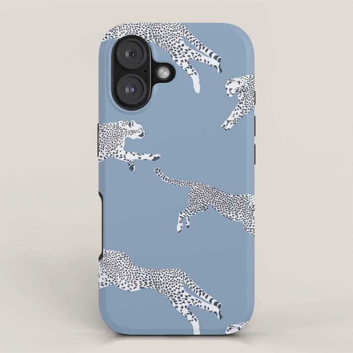 Leaping Cheetahs Cornflower iPhone Case Gallery Image 1