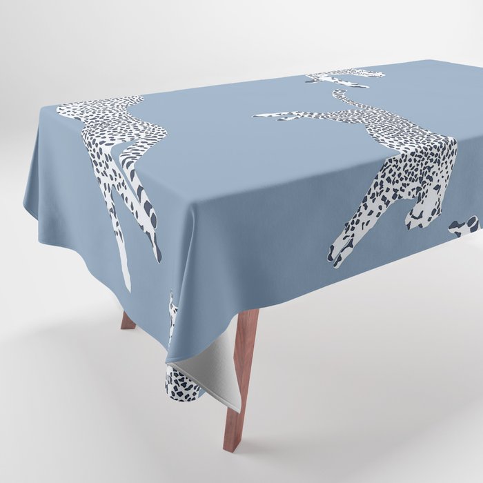 Leaping Cheetahs Cornflower Tablecloth Gallery Image 1
