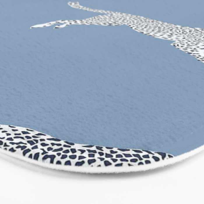 Leaping Cheetahs Cornflower Bath Mat Gallery Image 3