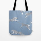 Leaping Cheetahs Cornflower Tote Bag Gallery Image 1