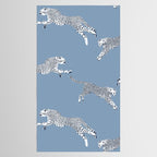 Leaping Cheetahs Cornflower Tablecloth Gallery Image 2