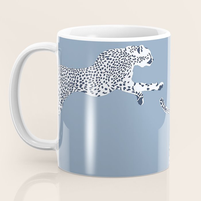 Leaping Cheetahs Cornflower Coffee Mug Gallery Image 3