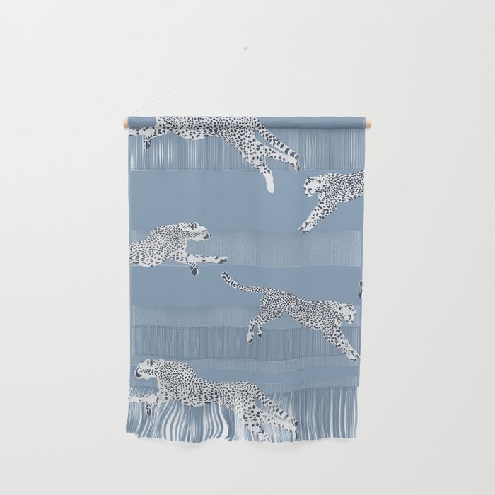 Leaping Cheetahs Cornflower Wall Hanging Gallery Image 1