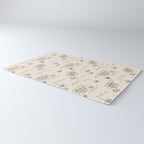 Vintage palm tree beach house pattern Rug Gallery Image 3