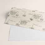 Vintage palm tree beach house pattern Wrapping Paper Gallery Image 2