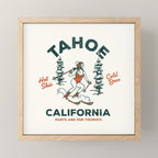 Tahoe, California - Pants Are For Tourists. Funny Ski & Beer Art Mini Art Print Gallery Image 1