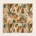 Serval cat abstract nature Wood Wall Art Gallery Image 1