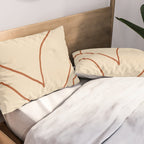 Abstract line art 2 Terracotta 2 Pillow Sham Gallery Image 2