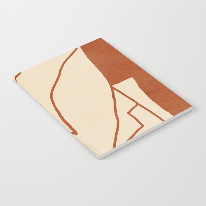 Abstract line art 2 Terracotta 2 Notebook Gallery Image 1