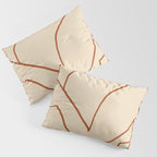 Abstract line art 2 Terracotta 2 Pillow Sham Gallery Image 3