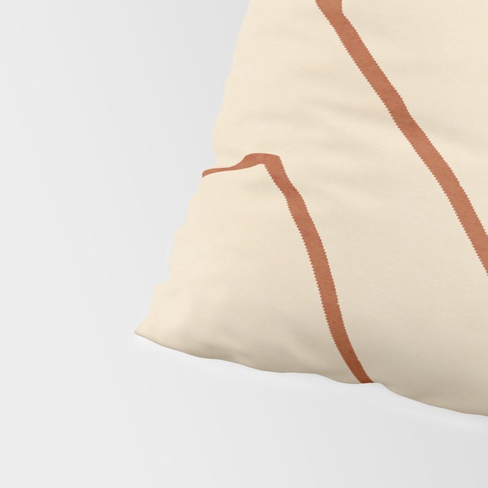 Abstract line art 2 Terracotta 2 Pillow Sham Gallery Image 4