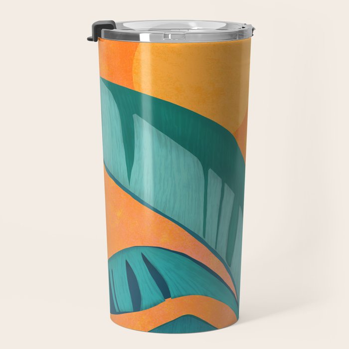Island Sunset with Banana Tree Travel Mug Gallery Image 3
