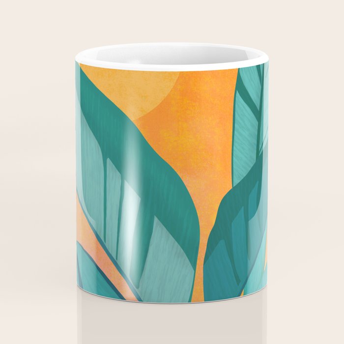 Island Sunset with Banana Tree Coffee Mug Gallery Image 4