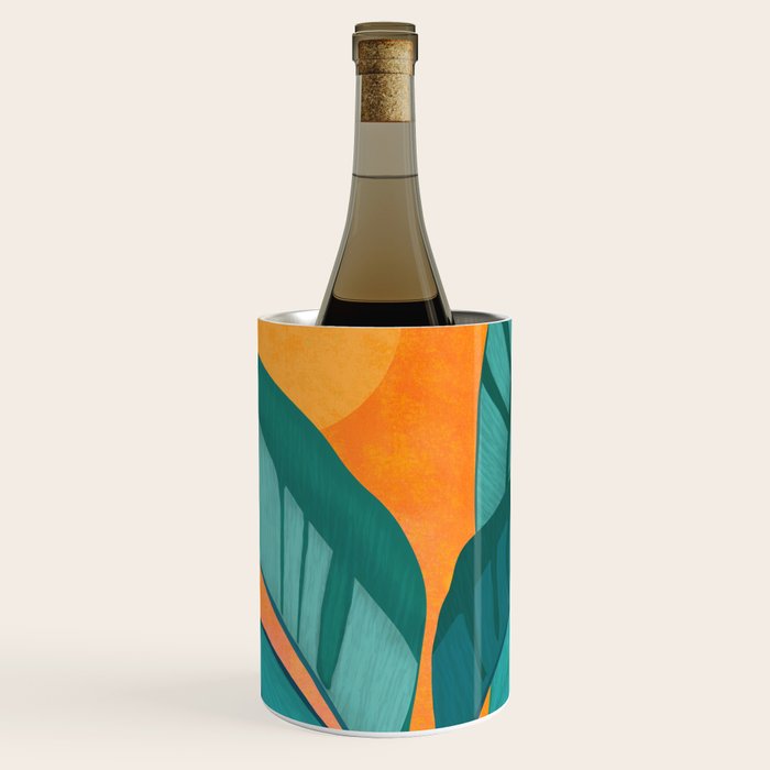 Island Sunset with Banana Tree Wine Chiller Gallery Image 1