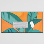 Island Sunset with Banana Tree Desk Mat Gallery Image 1