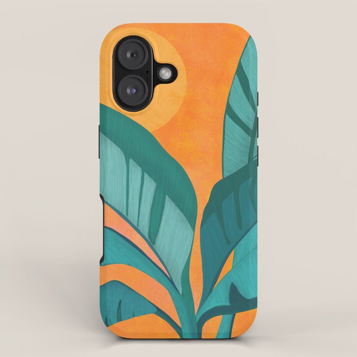 Island Sunset with Banana Tree iPhone Case Gallery Image 1