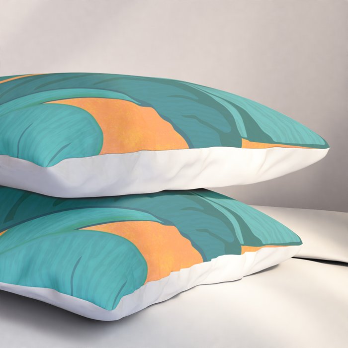 Island Sunset with Banana Tree Pillow Sham Gallery Image 3