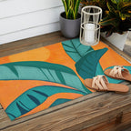 Island Sunset with Banana Tree Outdoor Rug Gallery Image 2