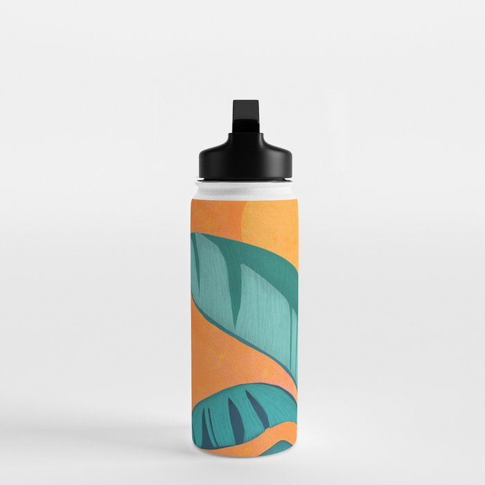 Island Sunset with Banana Tree Water Bottle Gallery Image 3