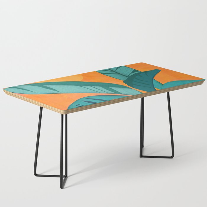 Island Sunset with Banana Tree Coffee Table Gallery Image 1