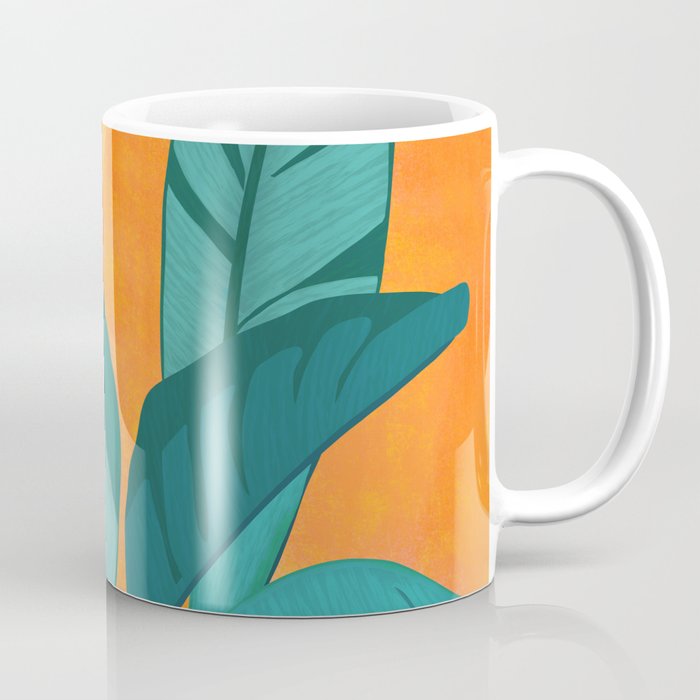 Island Sunset with Banana Tree Coffee Mug Gallery Image 1