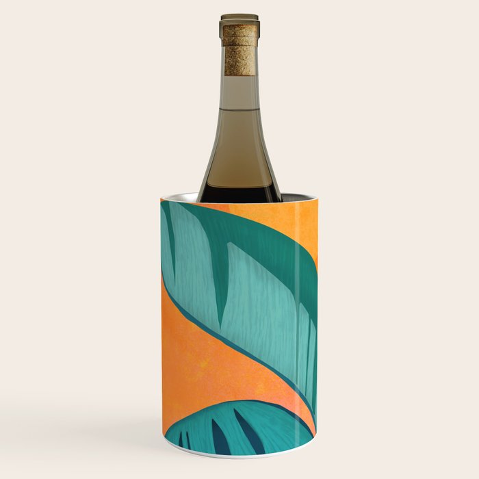 Island Sunset with Banana Tree Wine Chiller Gallery Image 2