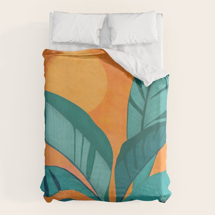Island Sunset with Banana Tree Duvet Cover Gallery Image 6