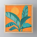 Island Sunset with Banana Tree Mini Art Print Gallery Image 1