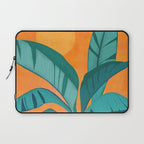 Island Sunset with Banana Tree Laptop Sleeve Gallery Image 1