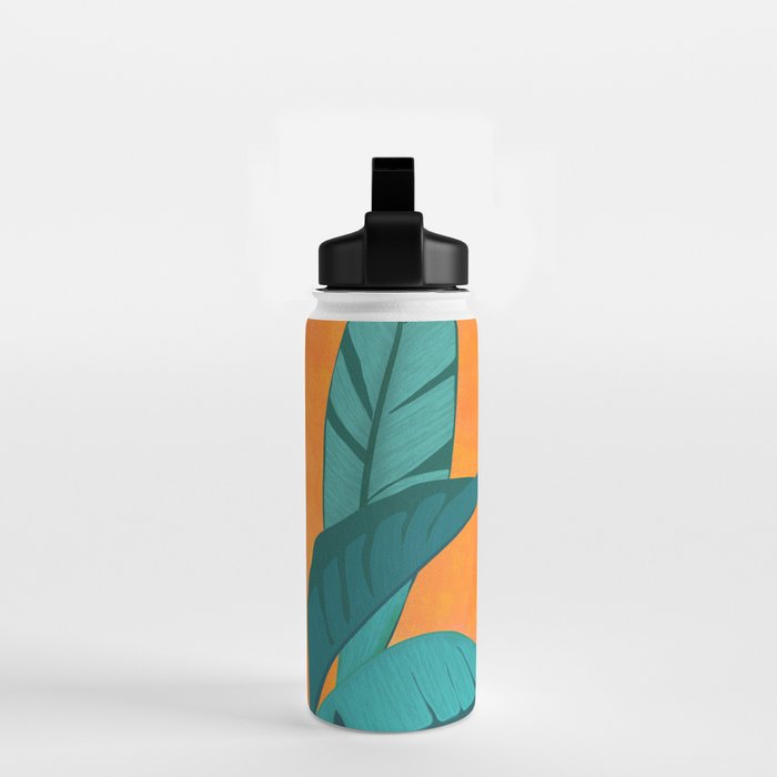 Island Sunset with Banana Tree Water Bottle Gallery Image 2