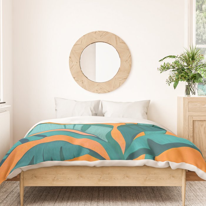 Island Sunset with Banana Tree Duvet Cover Gallery Image 3