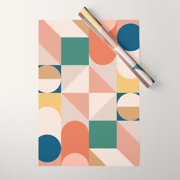 Modern Geometric 73A Wrapping Paper Gallery Image 1