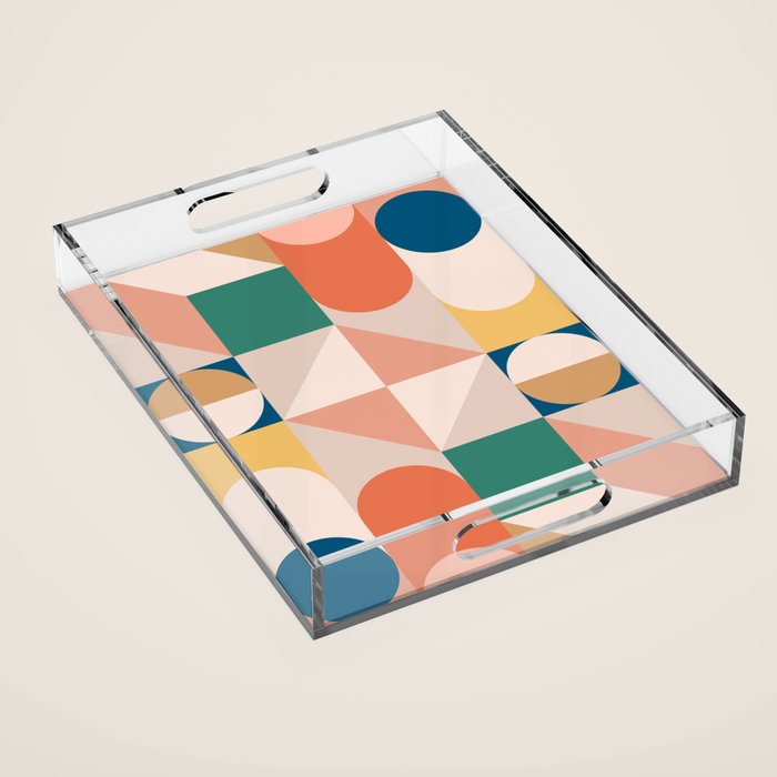 Modern Geometric 73A Acrylic Tray Gallery Image 1