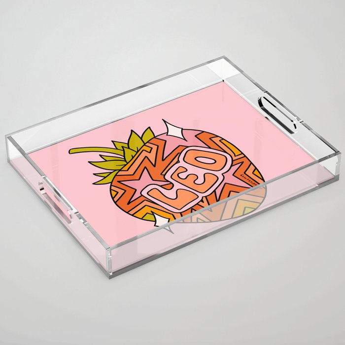 Leo Strawberry Acrylic Tray Gallery Image 1