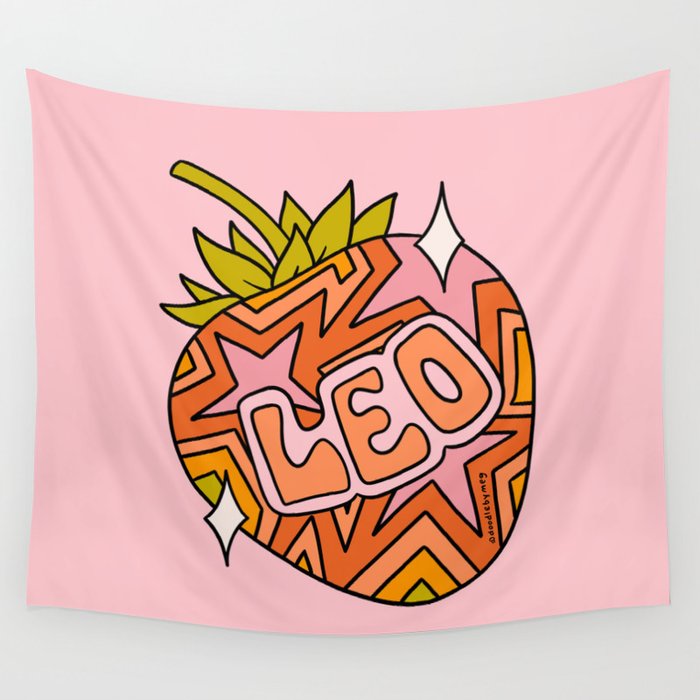 Leo Strawberry Wall Tapestry Gallery Image 4