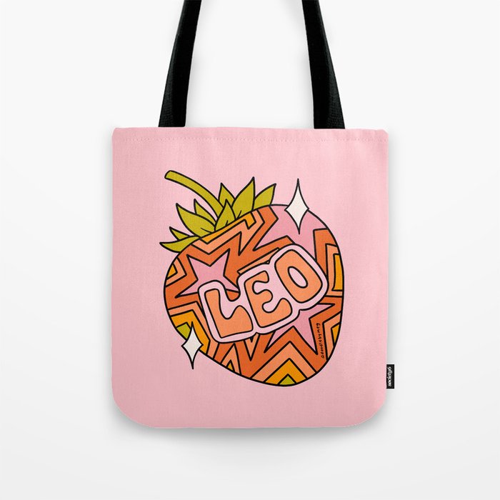 Leo Strawberry Tote Bag Gallery Image 1