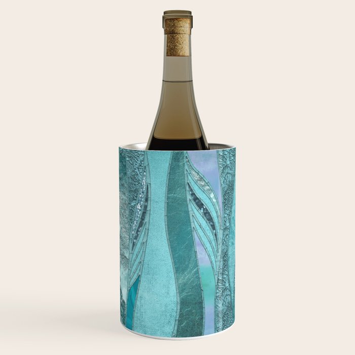 Precious Aqua And Turquoise Glamour Wine Chiller Gallery Image 1