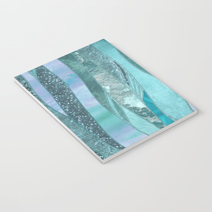 Precious Aqua And Turquoise Glamour Notebook Gallery Image 3