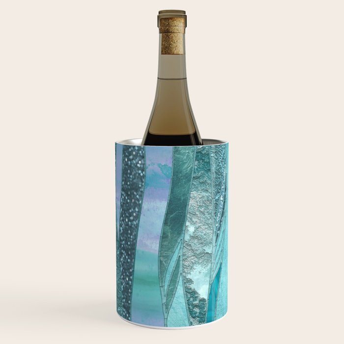Precious Aqua And Turquoise Glamour Wine Chiller Gallery Image 2