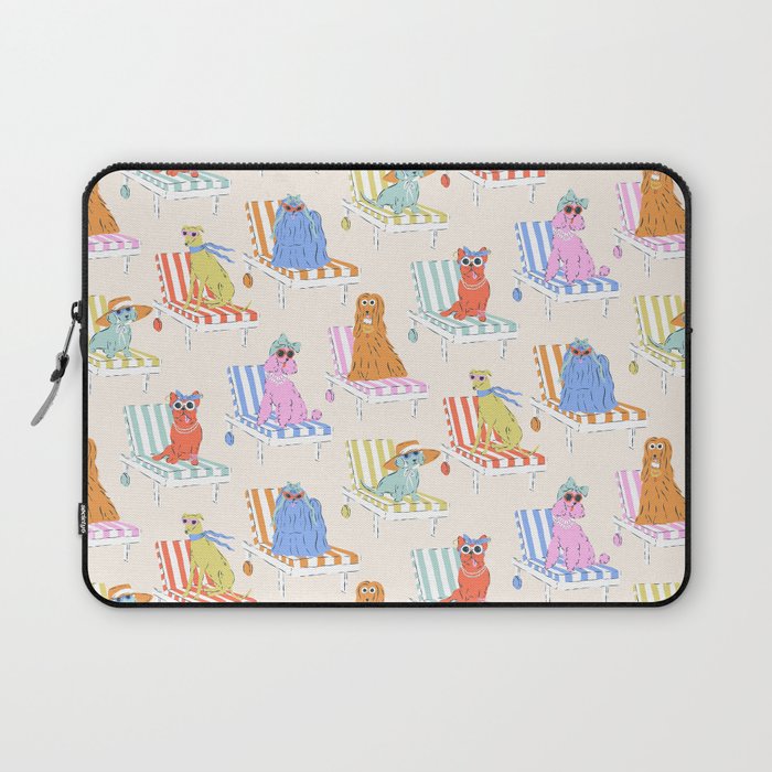Beach Chair Dogs Laptop Sleeve Gallery Image 1