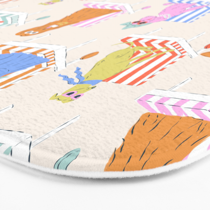 Beach Chair Dogs Bath Mat Gallery Image 3