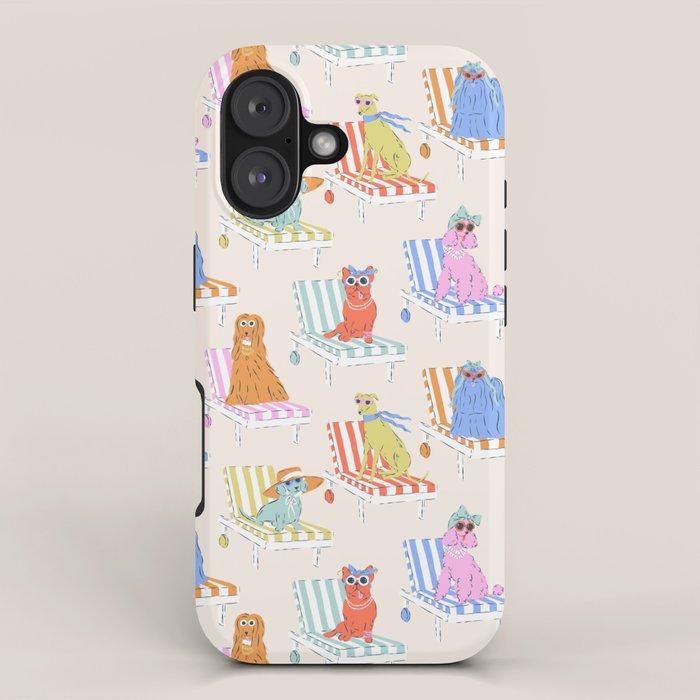 Beach Chair Dogs iPhone Case Gallery Image 1