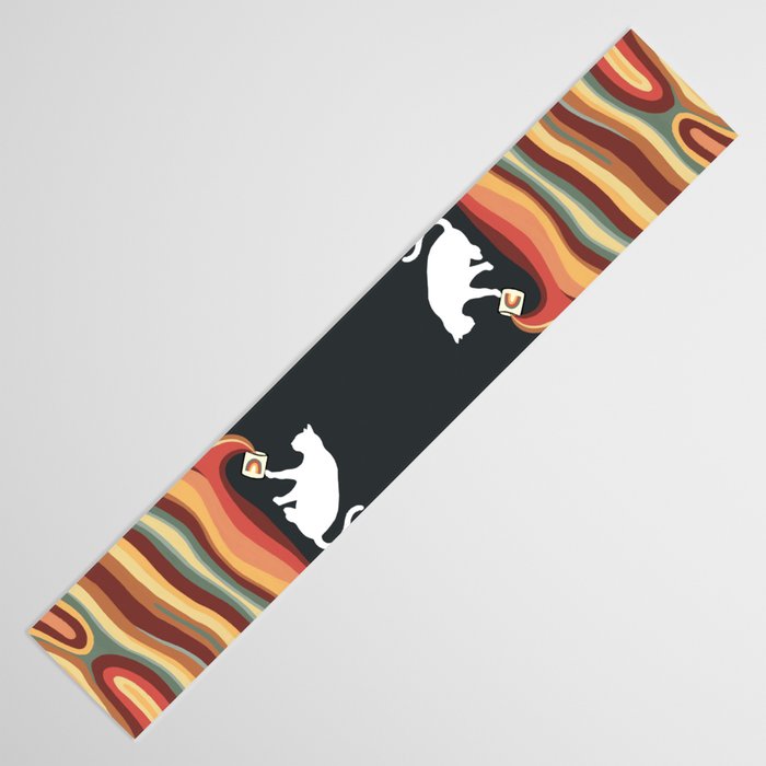 Rainbow cat 1b black magic coffee milk drop Table Runner Gallery Image 3