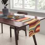 Rainbow cat 1b black magic coffee milk drop Table Runner Gallery Image 2