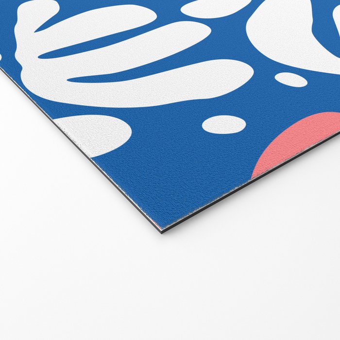 Abstract blue nature leaf shape art pattern Welcome Mat Gallery Image 2