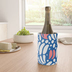 Abstract blue nature leaf shape art pattern Wine Chiller Gallery Image 4
