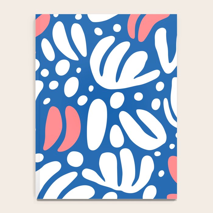 Abstract blue nature leaf shape art pattern Notebook Gallery Image 4